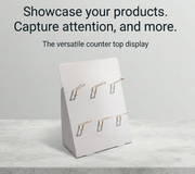 Plain White Euro Hook Counter Top Display Unit CDU